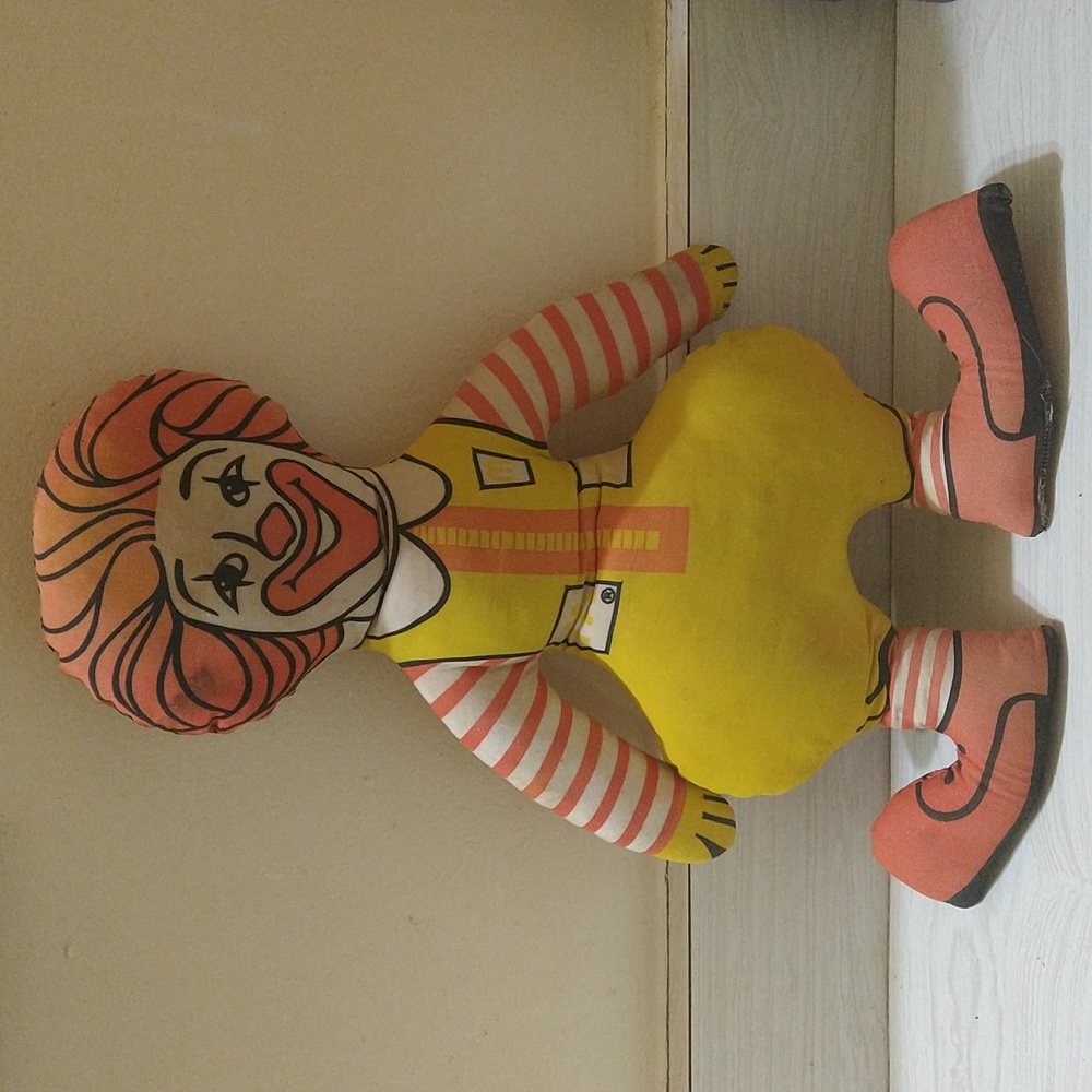 Vintage 1970's McDonald's Ronald Mcdonald Stuffed Toy Doll